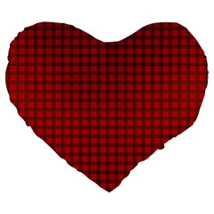 MacNab Tartan Large 19  Premium Heart Shape Cushion from ArtsNow.com Front