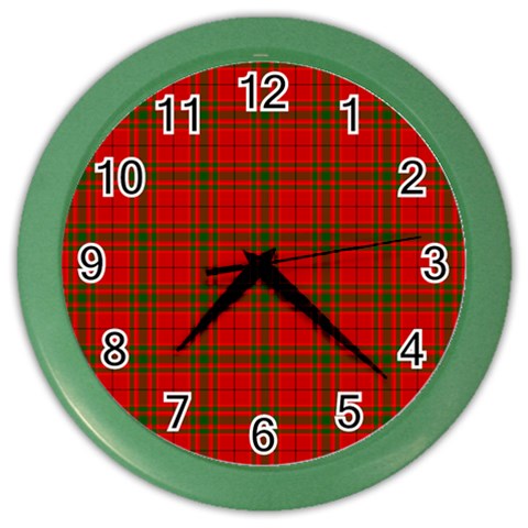 MacNab Tartan Color Wall Clock from ArtsNow.com Front