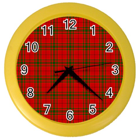 MacNab Tartan Color Wall Clock from ArtsNow.com Front