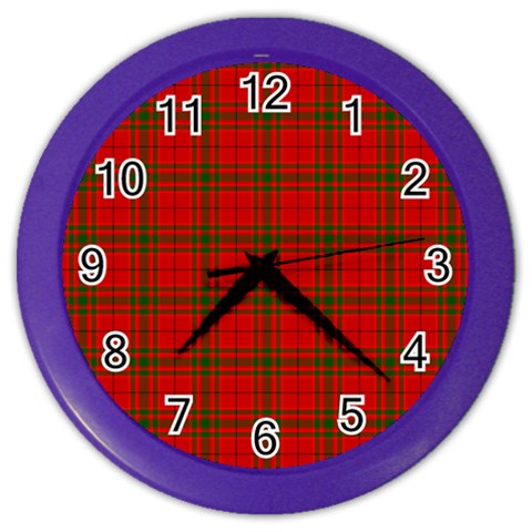 MacNab Tartan Color Wall Clock from ArtsNow.com Front