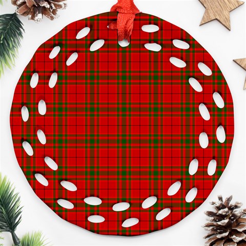 MacNab Tartan Ornament (Round Filigree) from ArtsNow.com Front