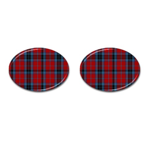 MacTavish Tartan Cufflinks (Oval) from ArtsNow.com Front(Pair)