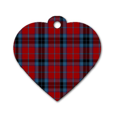 MacTavish Tartan Dog Tag Heart (One Side) from ArtsNow.com Front