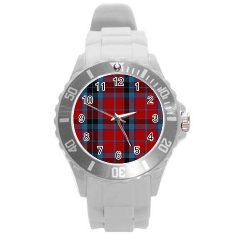 MacTavish Tartan Round Plastic Sport Watch (L) from ArtsNow.com Front