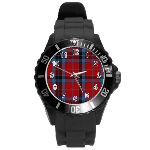 MacTavish Tartan Round Plastic Sport Watch (L) from ArtsNow.com Front