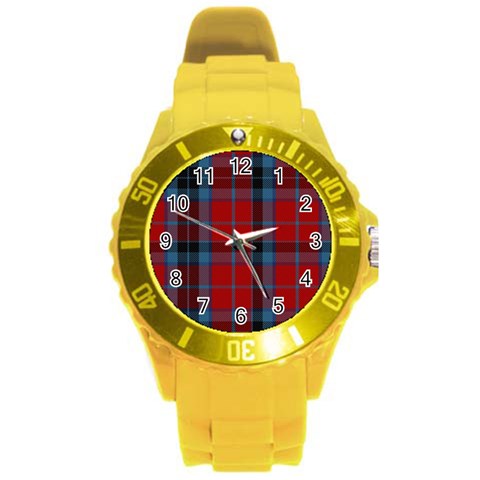 MacTavish Tartan Round Plastic Sport Watch (L) from ArtsNow.com Front