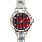 MacTavish Tartan Round Italian Charm Watch