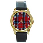 MacTavish Tartan Round Gold Metal Watch