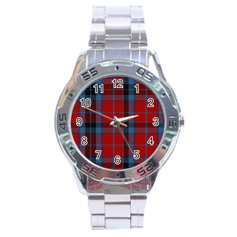 MacTavish Tartan Stainless Steel Analogue Watch from ArtsNow.com Front