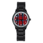 MacTavish Tartan Stainless Steel Round Watch