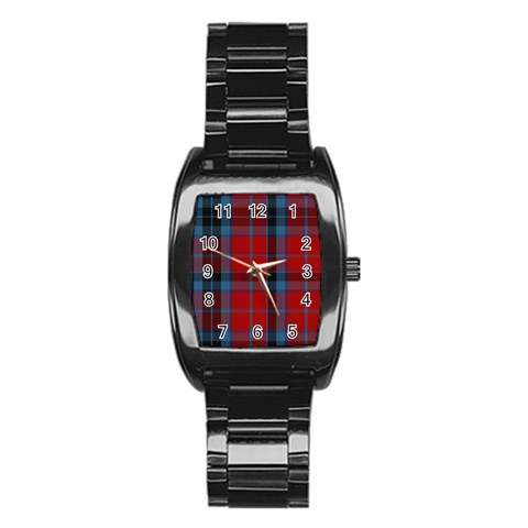 MacTavish Tartan Stainless Steel Barrel Watch from ArtsNow.com Front