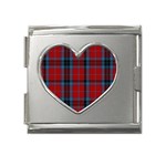 MacTavish Tartan Mega Link Heart Italian Charm (18mm)