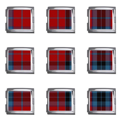 MacTavish Tartan Mega Link Italian Charm (9 pack) from ArtsNow.com Front