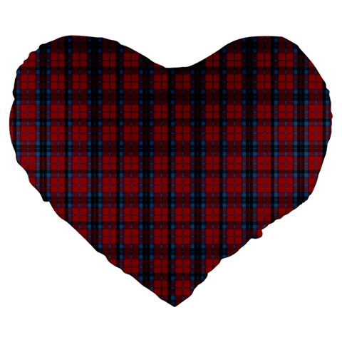 MacTavish Tartan Large 19  Premium Heart Shape Cushion from ArtsNow.com Front