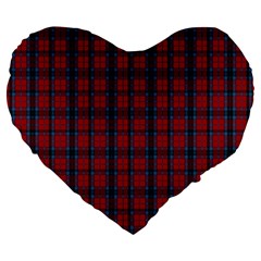 MacTavish Tartan Large 19  Premium Heart Shape Cushion from ArtsNow.com Front