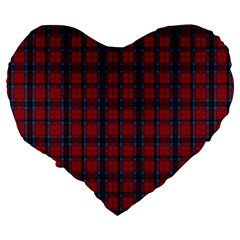 MacTavish Tartan Large 19  Premium Heart Shape Cushion from ArtsNow.com Back