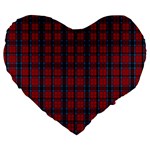 MacTavish Tartan Large 19  Premium Flano Heart Shape Cushion