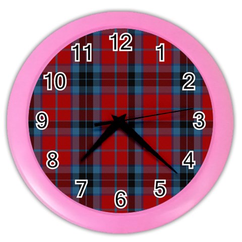 MacTavish Tartan Color Wall Clock from ArtsNow.com Front