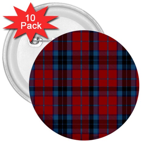 MacTavish Tartan 3  Button (10 pack) from ArtsNow.com Front