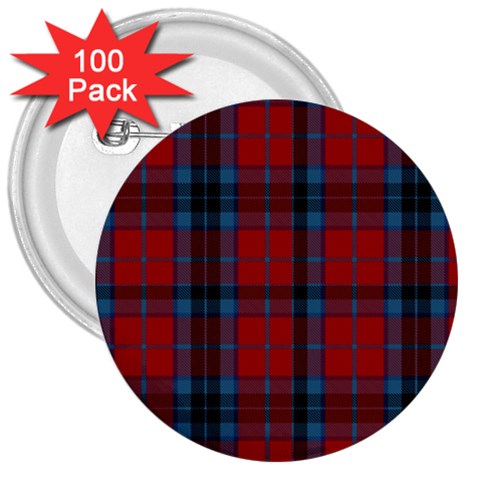 MacTavish Tartan 3  Button (100 pack) from ArtsNow.com Front
