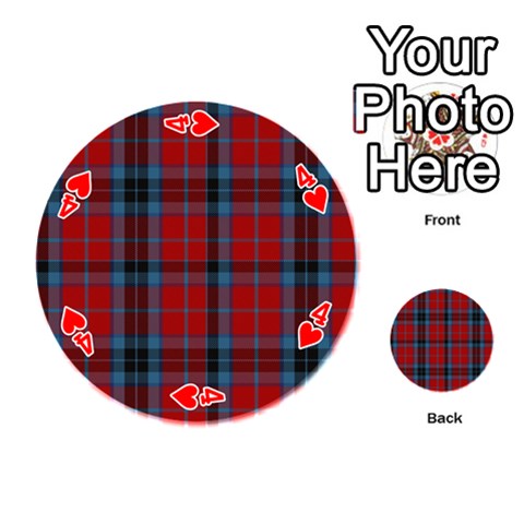 MacTavish Tartan Playing Cards 54 (Round) from ArtsNow.com Front - Heart4
