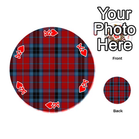 King MacTavish Tartan Playing Cards 54 (Round) from ArtsNow.com Front - HeartK