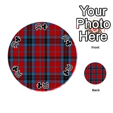 MacTavish Tartan Playing Cards 54 (Round) from ArtsNow.com Front - Club10