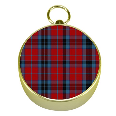 MacTavish Tartan Gold Compass from ArtsNow.com Front