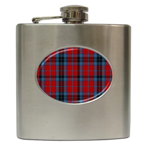 MacTavish Tartan Hip Flask (6 oz) from ArtsNow.com Front