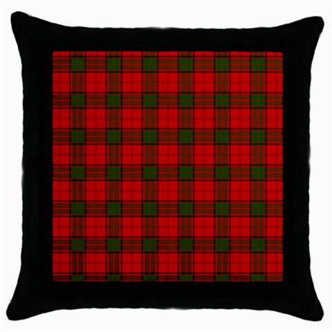 Maxwell Tartan Throw Pillow Case (Black) from ArtsNow.com Front