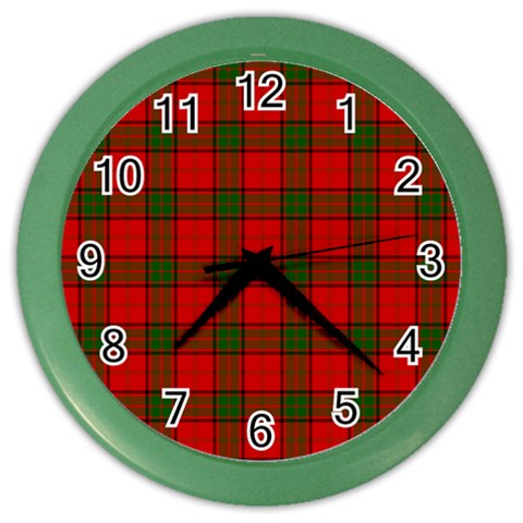 Maxwell Tartan Color Wall Clock from ArtsNow.com Front