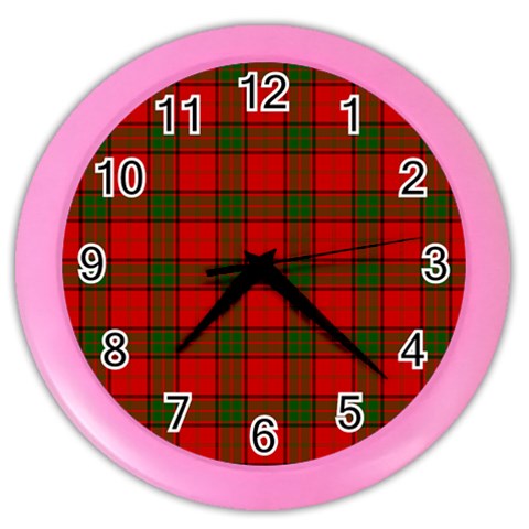 Maxwell Tartan Color Wall Clock from ArtsNow.com Front