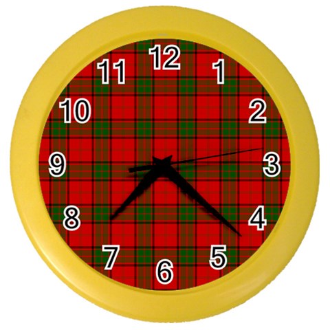 Maxwell Tartan Color Wall Clock from ArtsNow.com Front