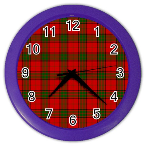 Maxwell Tartan Color Wall Clock from ArtsNow.com Front