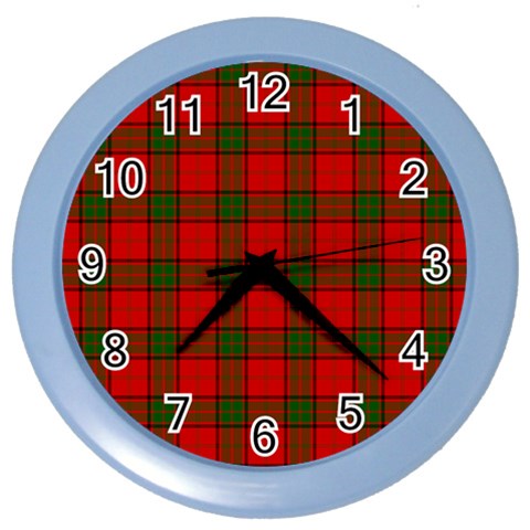Maxwell Tartan Color Wall Clock from ArtsNow.com Front