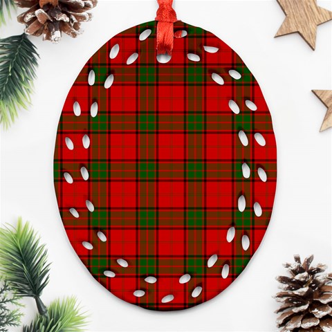 Maxwell Tartan Ornament (Bell) Ornament (Oval Filigree) from ArtsNow.com Front