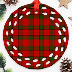 Maxwell Tartan Round Filigree Ornament (Two Sides) from ArtsNow.com Back