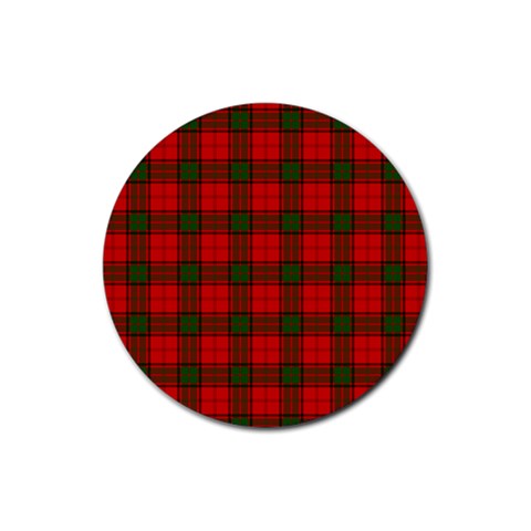 Maxwell Tartan Rubber Round Coaster (4 pack) from ArtsNow.com Front