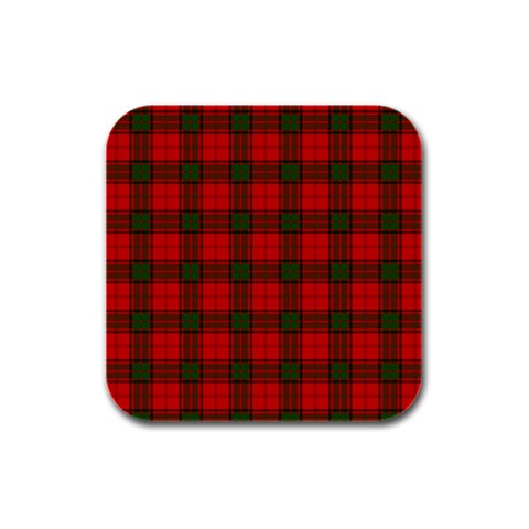 Maxwell Tartan Rubber Square Coaster (4 pack) from ArtsNow.com Front