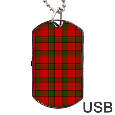 Maxwell Tartan Dog Tag USB Flash (Two Sides) from ArtsNow.com Front
