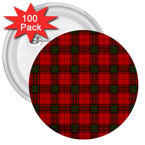 Maxwell Tartan 3  Button (100 pack) from ArtsNow.com Front