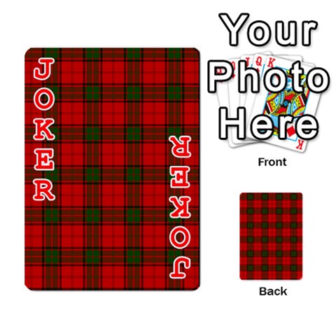 Maxwell Tartan Playing Cards 54 Designs from ArtsNow.com Front - Joker2