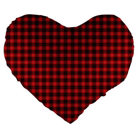 Munro Tartan Large 19  Premium Heart Shape Cushion from ArtsNow.com Front