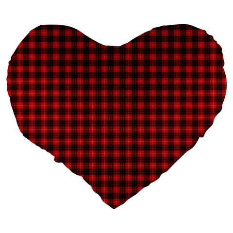Munro Tartan Large 19  Premium Heart Shape Cushion from ArtsNow.com Back