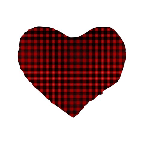 Munro Tartan Standard 16  Premium Heart Shape Cushion from ArtsNow.com Front