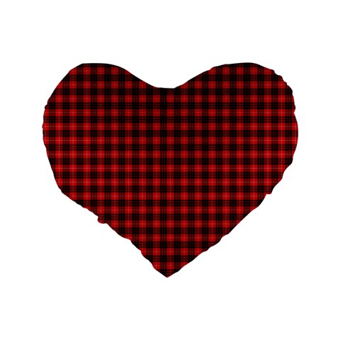 Munro Tartan Standard 16  Premium Flano Heart Shape Cushion from ArtsNow.com Back