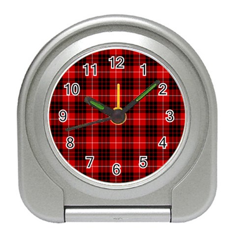 Munro Tartan Desk Alarm Clock from ArtsNow.com Front