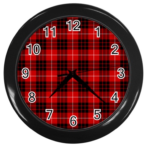 Munro Tartan Wall Clock (Black) from ArtsNow.com Front