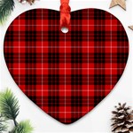 Munro Tartan Heart Ornament (Two Sides)
