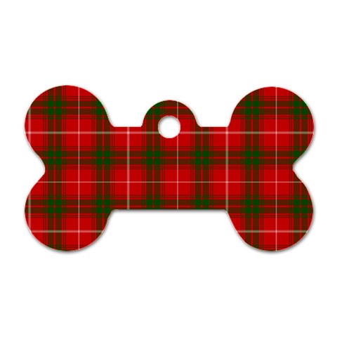 Prince of Rothesay Tartan Dog Tag Bone (Two Sides) from ArtsNow.com Front